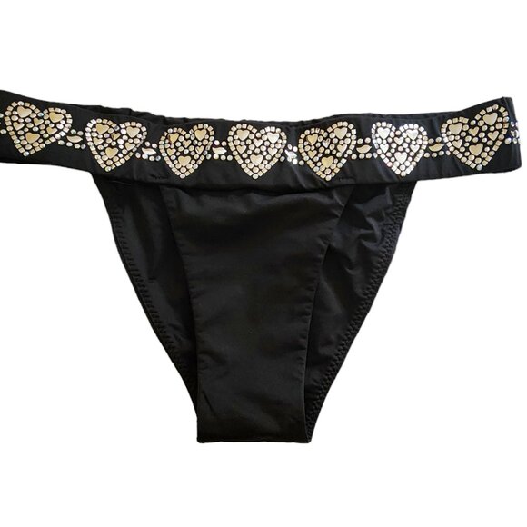 RARE Vintage Beach Bunny Heart Jewel and Sequins Bikini Bottom - Picture 11 of 14